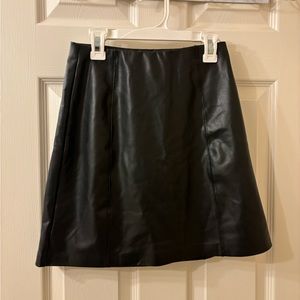 Leather mini skirt